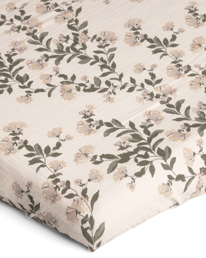 Honeysuckle Muslin dra-på-lakan, 90x200x30 cm Garbo&Friends