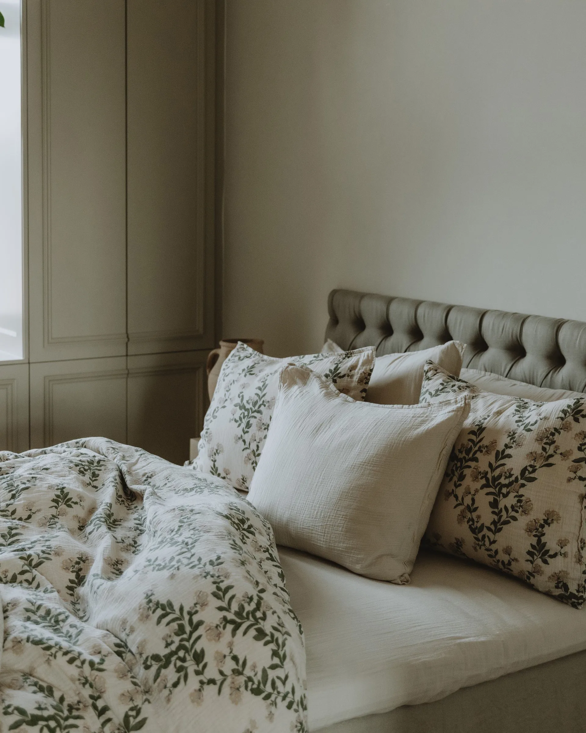 Honeysuckle Muslin påslakan dubbel, 220x220 cm Garbo&Friends