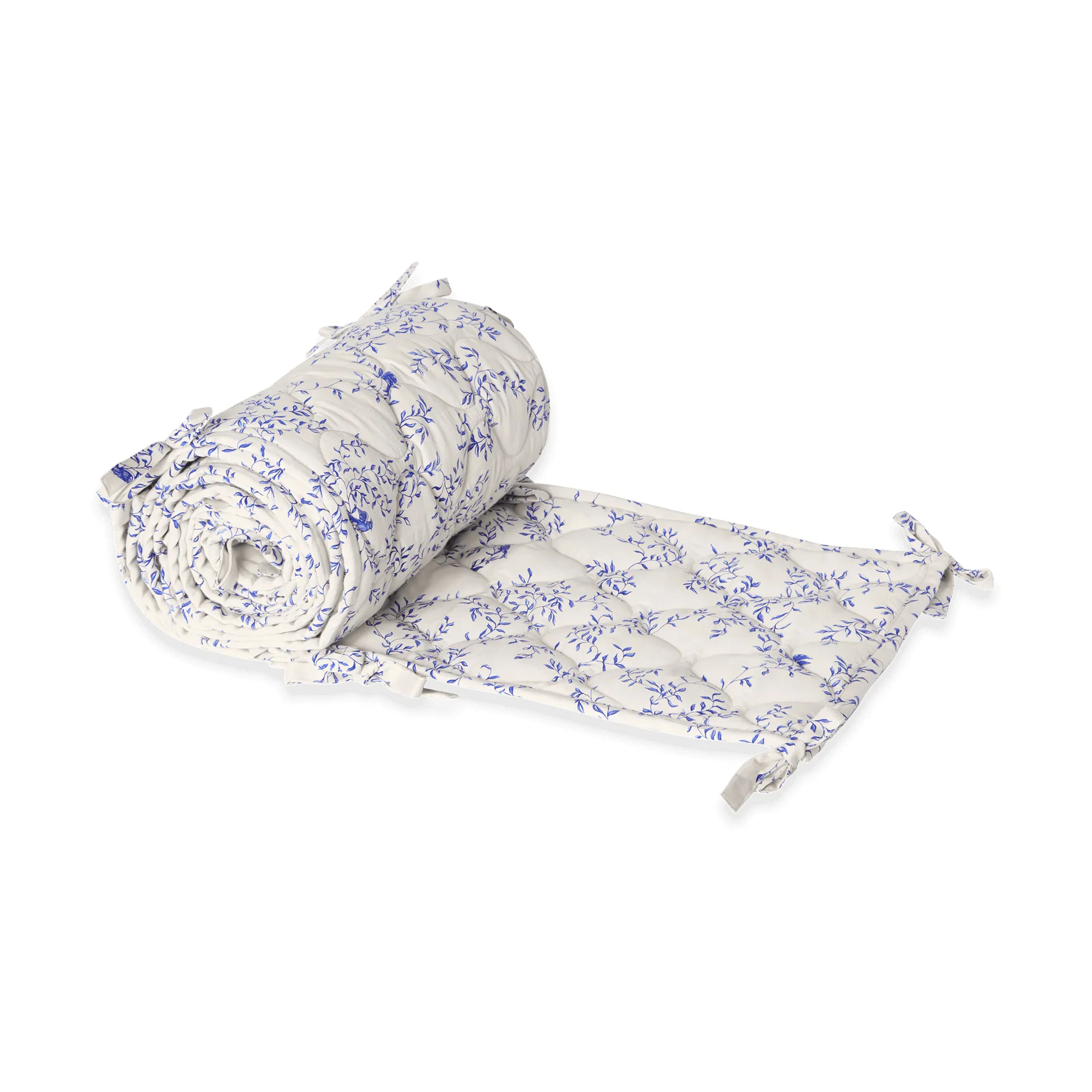 Jardim Satin quiltat spjälsängsskydd, 30x360 cm Garbo&Friends