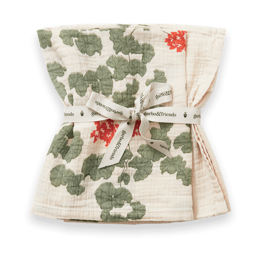 Garbo&Friends Pelargonium Muslin filt liten 2 delar 60x60 cm