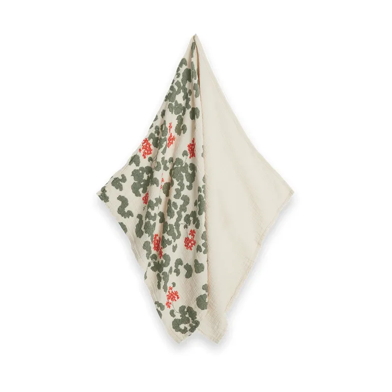 Pelargonium Muslin filt liten 2 delar, 60x60 cm Garbo&Friends