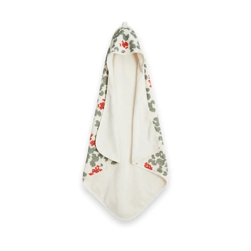 Pelargonium Terry handduk med huva, 80x80 cm Garbo&Friends