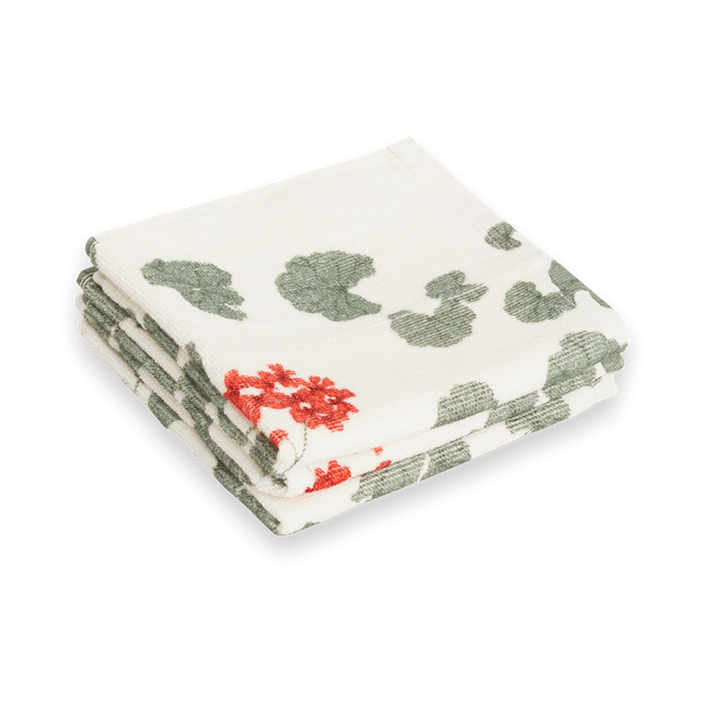 Garbo&Friends Pelargonium Terry tvättlapp 3-pack 30x30 cm