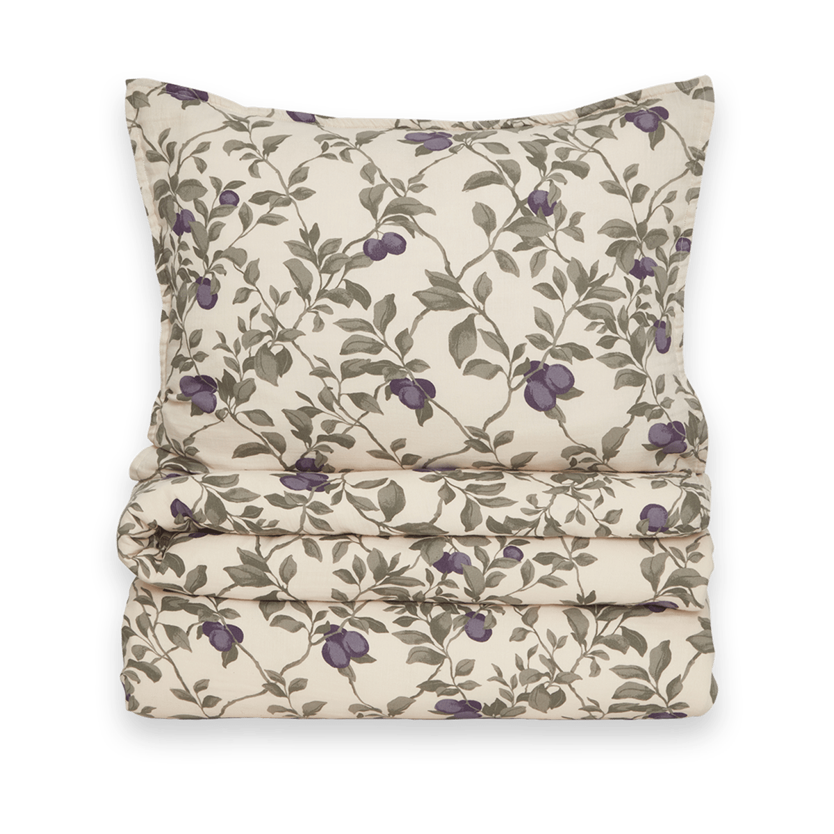 Garbo&Friends Plum Musin bäddset 150x210 cm/50x60 cm