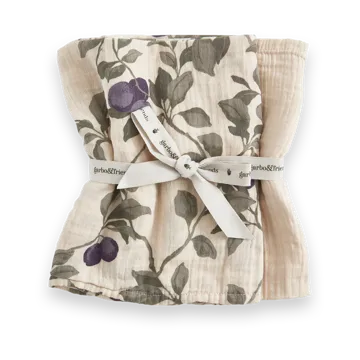 Plum Muslin filt liten 2 delar - 60x60 cm - Garbo&Friends