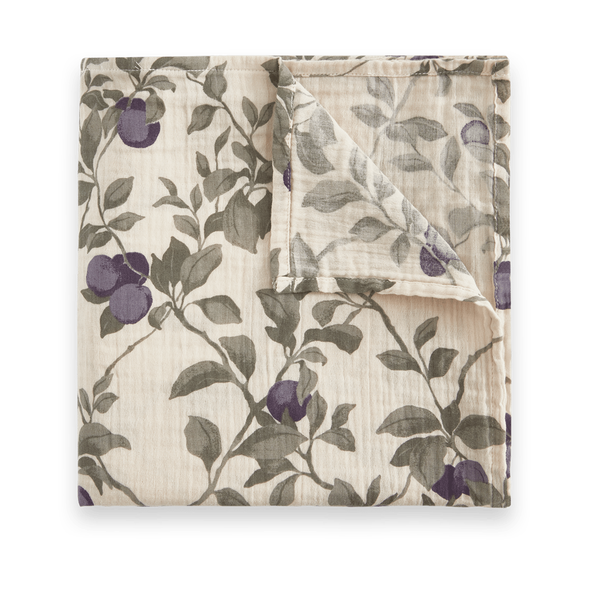 Garbo&Friends Plum Muslin swaddle filt 110x110 cm | Skandinavisk Design | Bomullsplädar & Bomullsfiltar | Beige