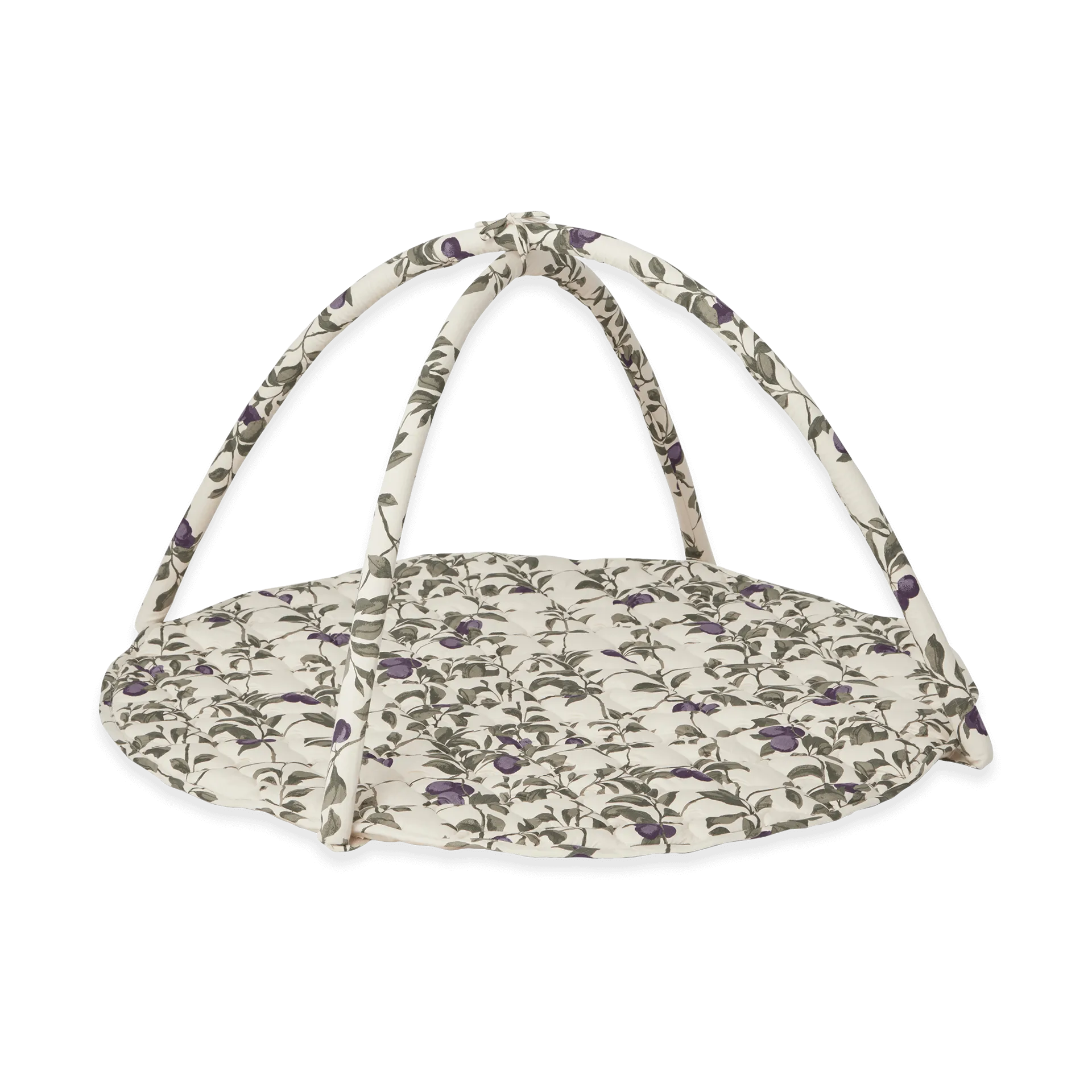 Plum satin quiltad babygym, Ø90 cm Garbo&Friends