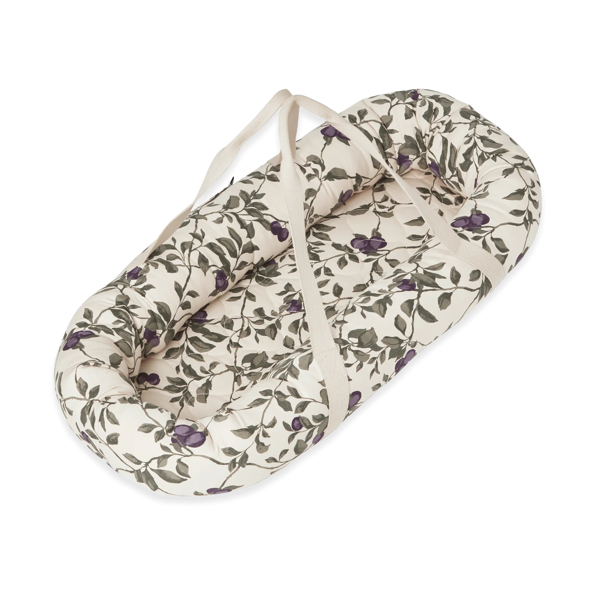 Plum satin quiltad babynest, 43x87x16cm Garbo&Friends