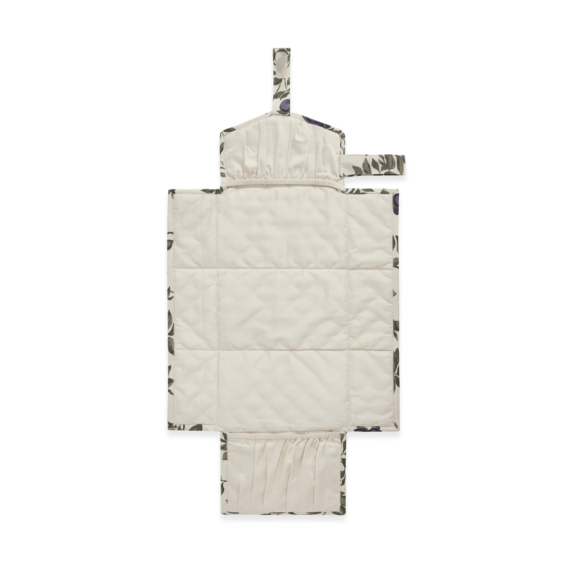 Plum satin quiltad change to go, partabel skötbädd, 46x80 cm Garbo&Friends