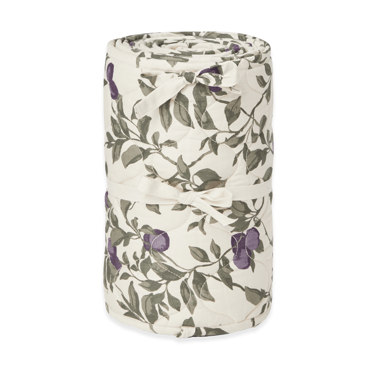 Garbo&Friends Plum satin quiltad spjälsängsskydd 30x360 cm