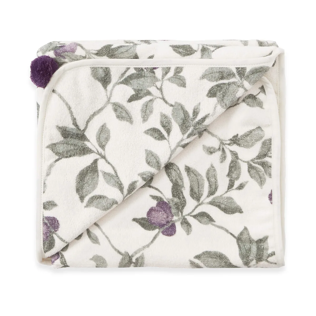 Garbo&Friends Plum terry handduk med huva 80x80 cm