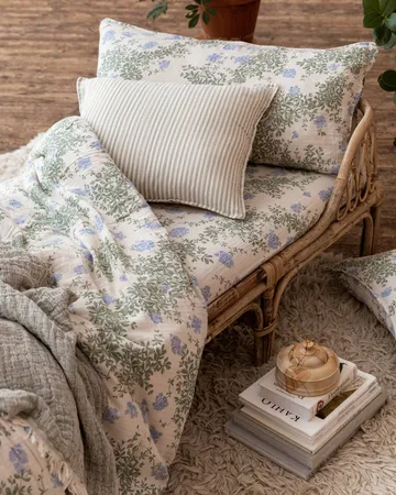 Plumbago Muslin påslakan - 140x200 cm - Garbo&Friends