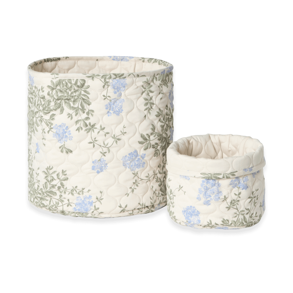Garbo&Friends Plumbago Satin quiltad korg 2 delar 20x20 cm + 30x30 cm