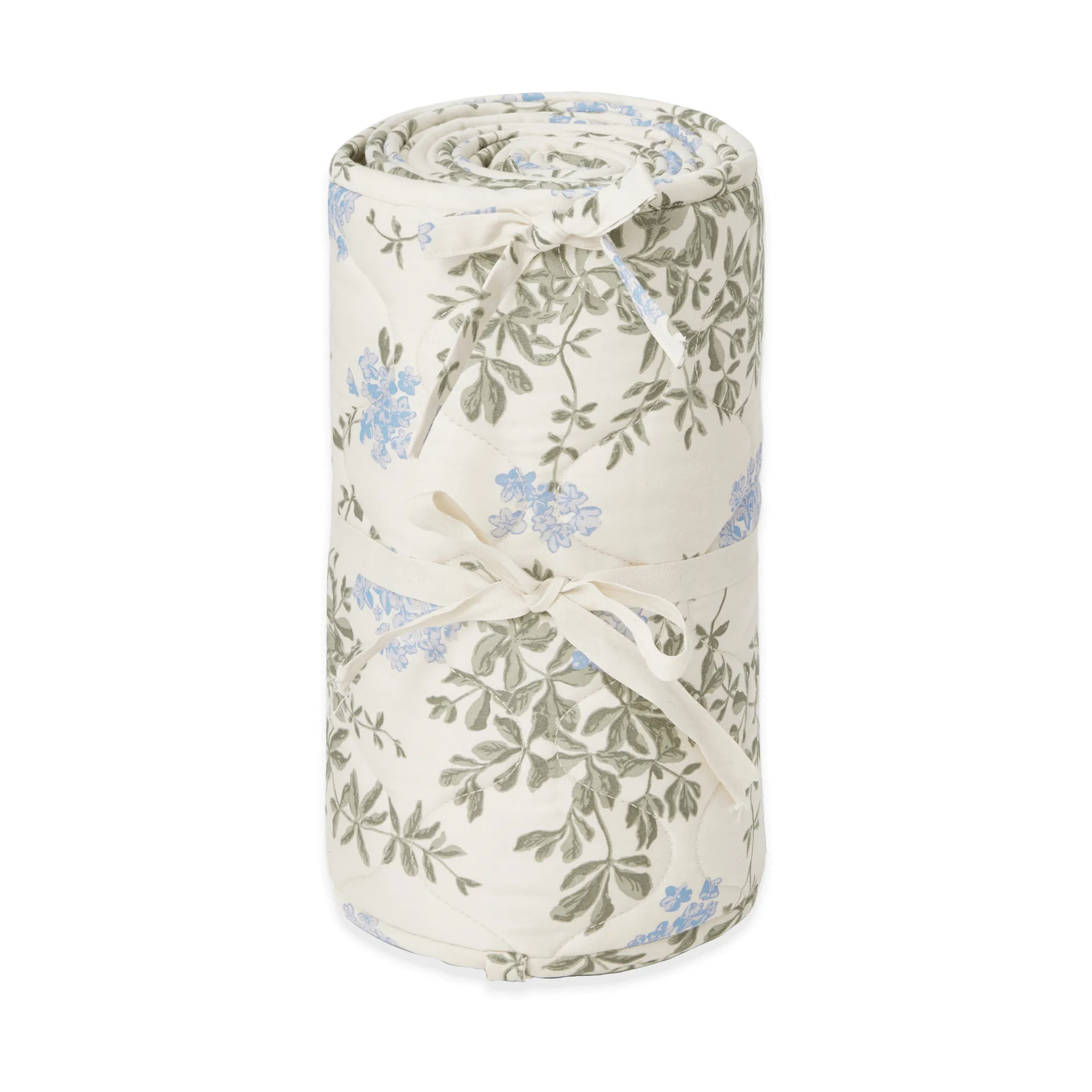 Plumbago satin quiltad spjälsängsskydd, 30x360 cm Garbo&Friends