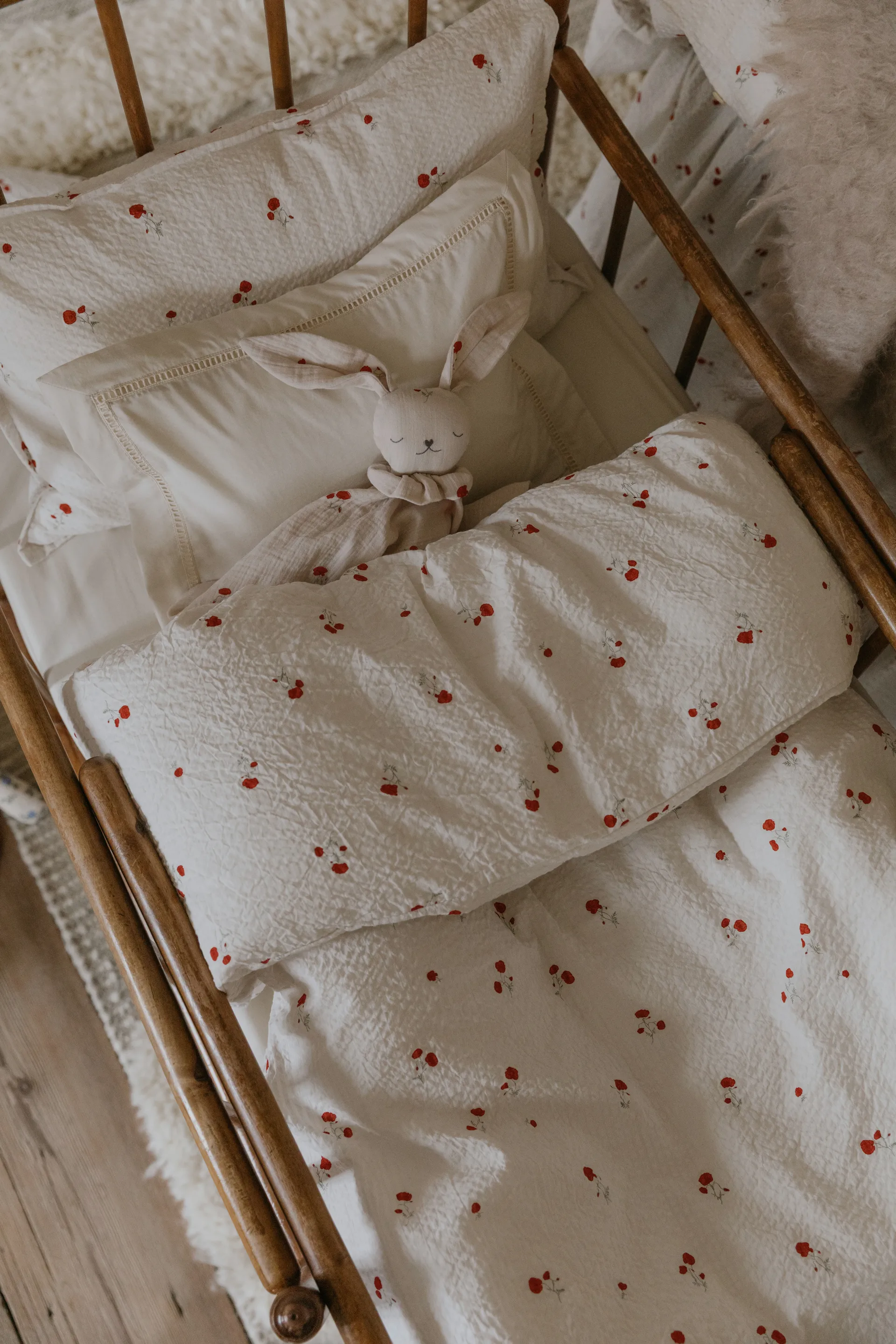 Poppy Seersucker bäddset junior, 100x130 cm/35x55 cm Garbo&Friends