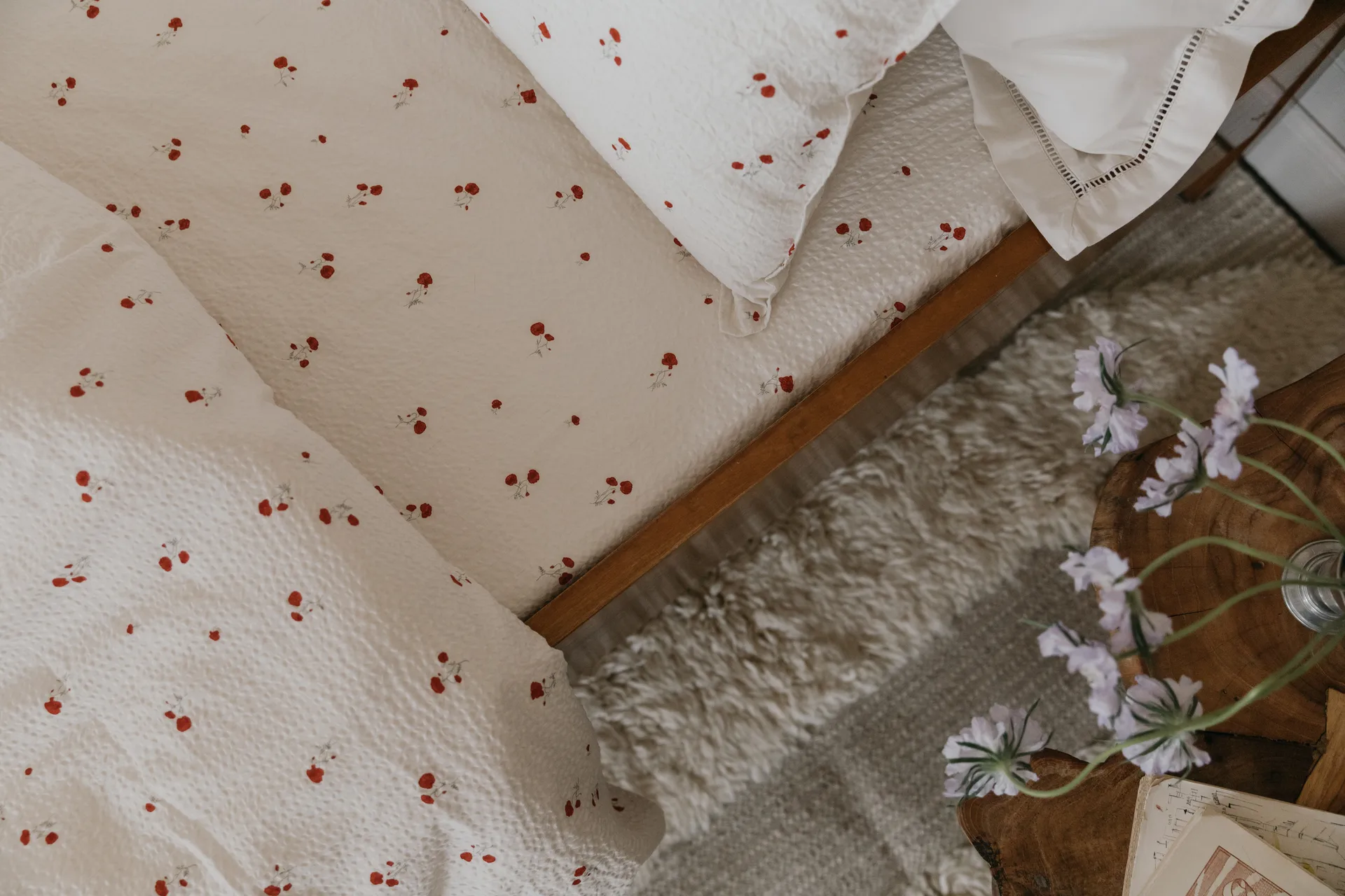 Poppy Seersucker dra-på-lakan, 90x200x30 cm Garbo&Friends