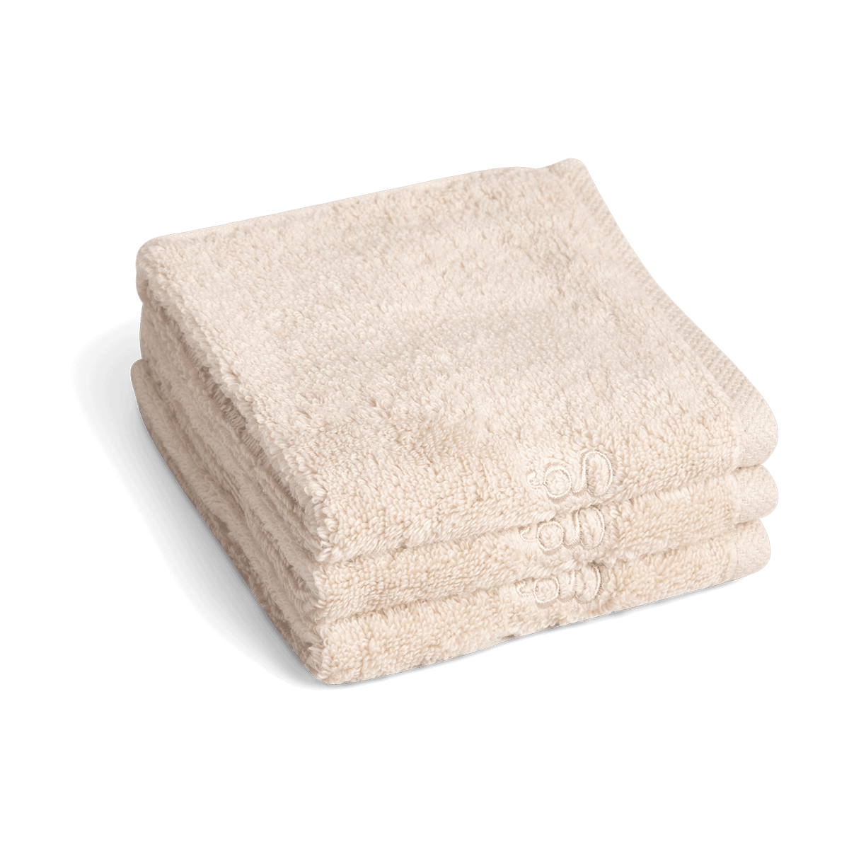Garbo&Friends Sand Terry tvättlapp 3-pack 30x30 cm | Skandinavisk Design | Badlakan | Beige