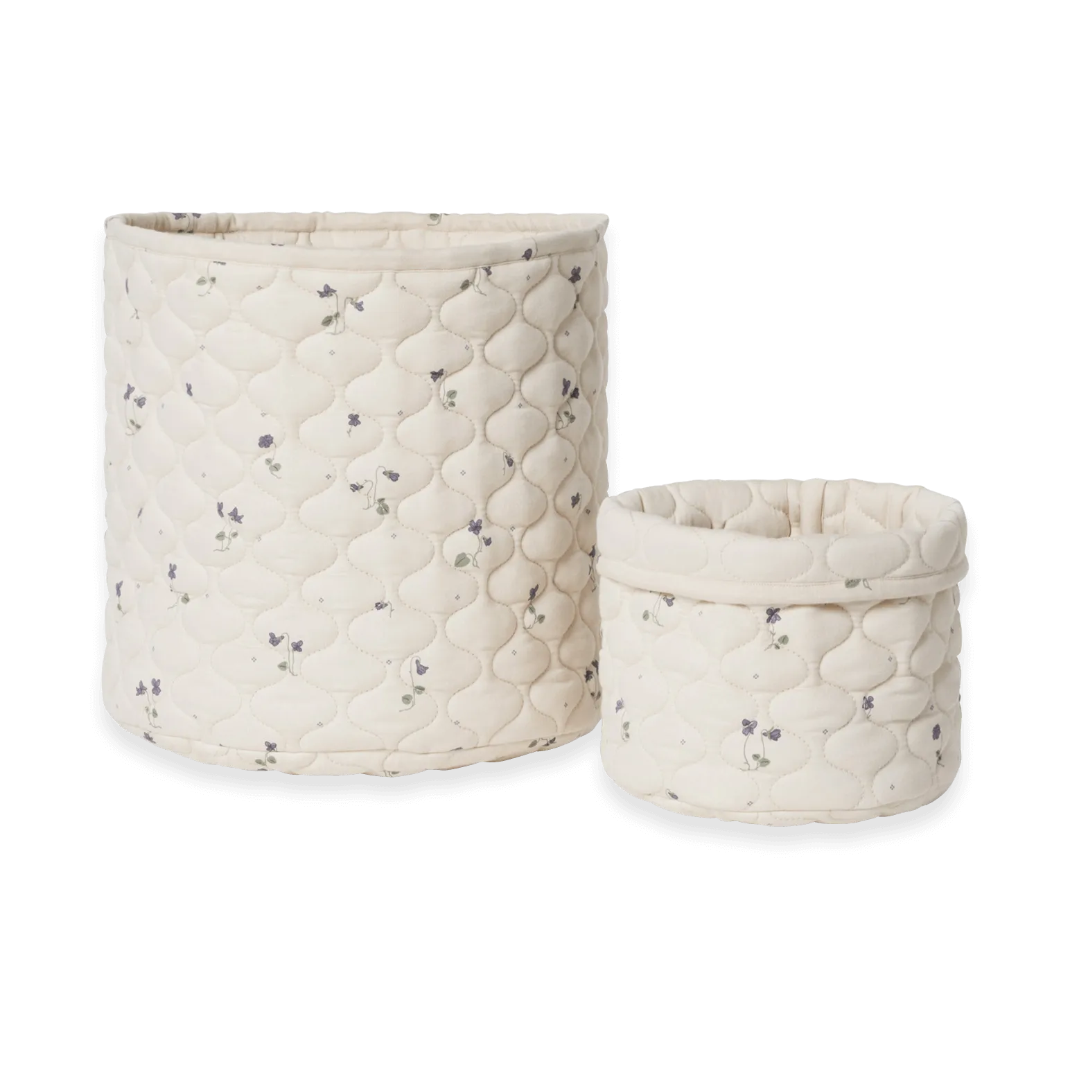 Viola Satin quiltad korg 2 delar, 20xØ20 cm + 30xØ30 cm Garbo&Friends