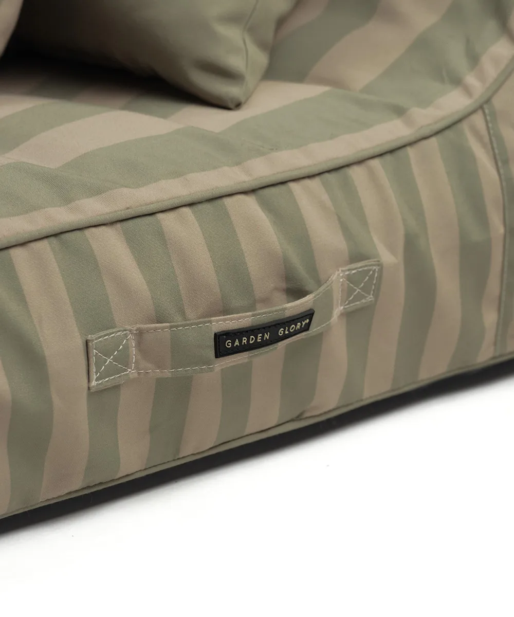 Garden Glory flytande solbädd, Eucalyptusgrön-beige, 85x168,5 cm Garden Glory