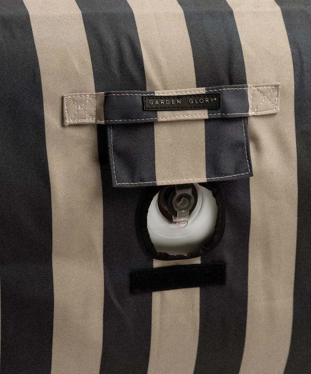 Garden Glory flytande solbädd, Svart-beige, 85x168,5 cm Garden Glory