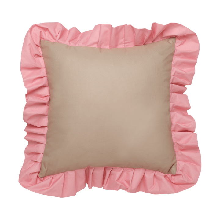 Garden Glory Outdoor kudde med volang 45x45 cm - Beige-pink - Garden Glory