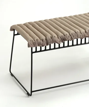 Garden Glory sittdyna med fransar - Beige, beige frans, 38x120 cm - Garden Glory