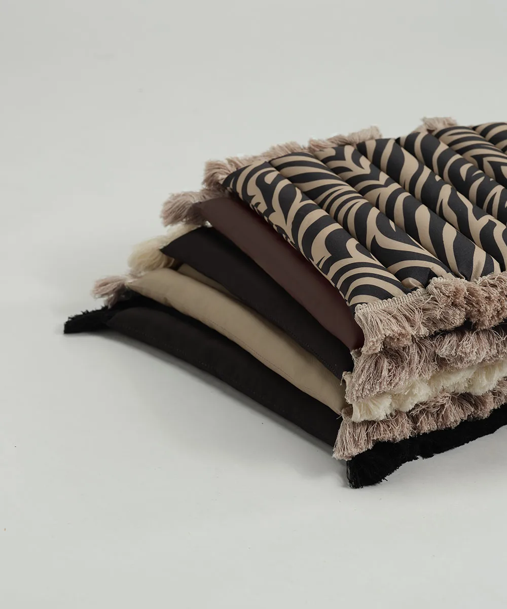 Garden Glory sittdyna med fransar, Beige, beige frans, 38x40 cm Garden Glory