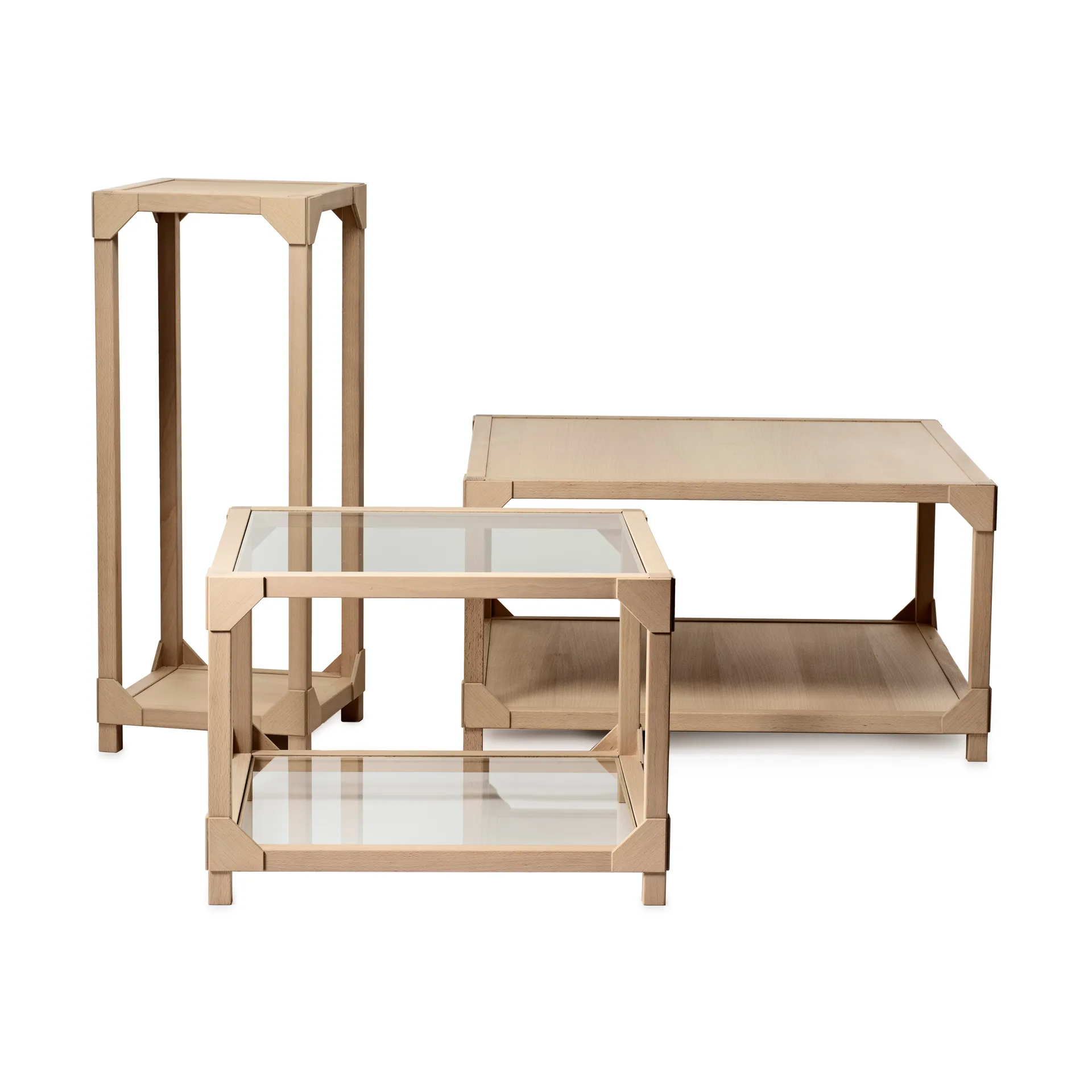 Bleck Soffbord 75x75 cm fanér, Bok-natural Gärsnäs