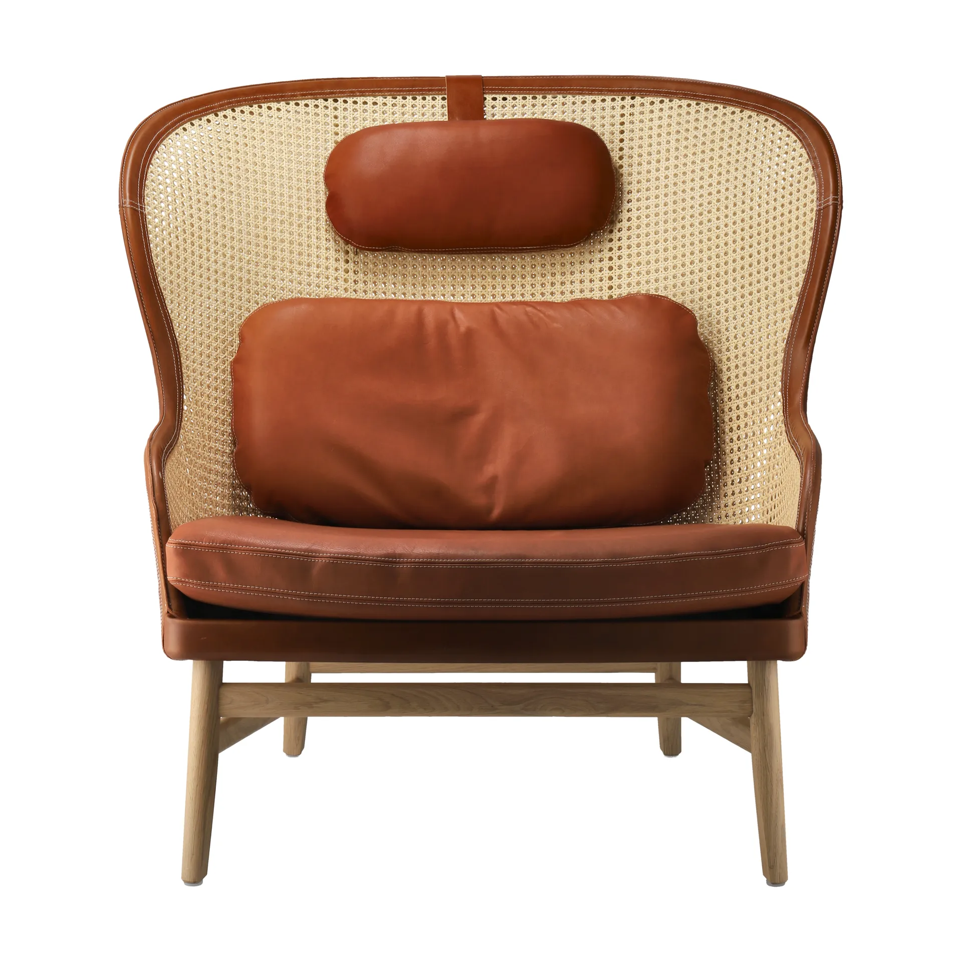 Dandy fåtölj, Ek-natural-tärnsjö läder cognac Gärsnäs