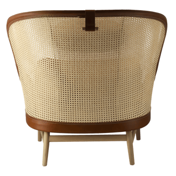 Dandy fåtölj - Ek-natural-tärnsj�ö läder cognac - Gärsnäs