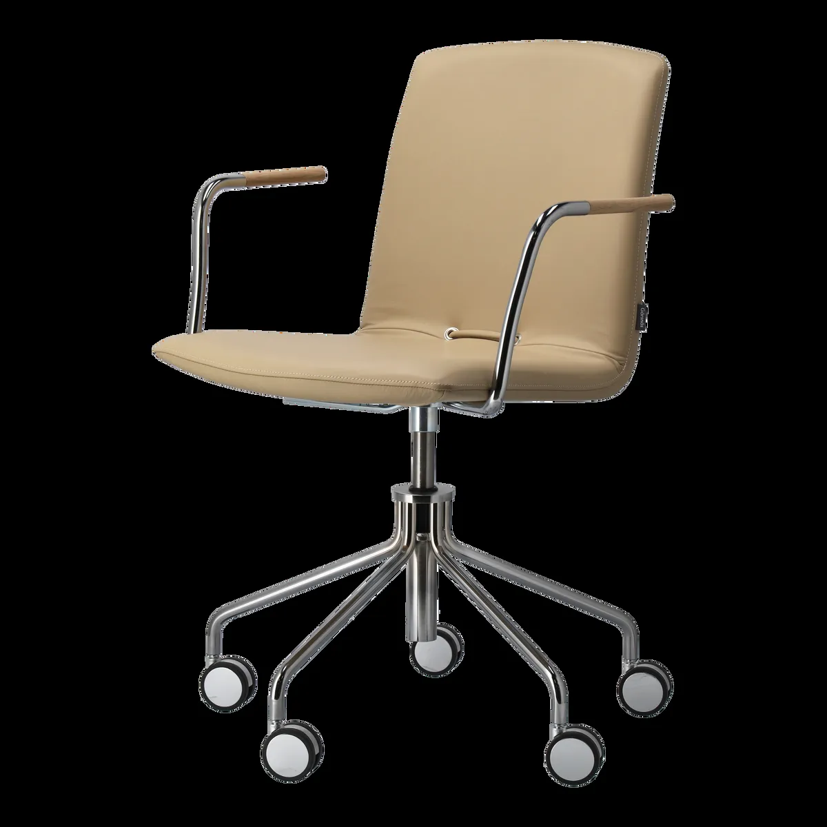 Gärsnäs Day karmstol snurrstativ krom Ek-natural-H&S-elmosoft 02119