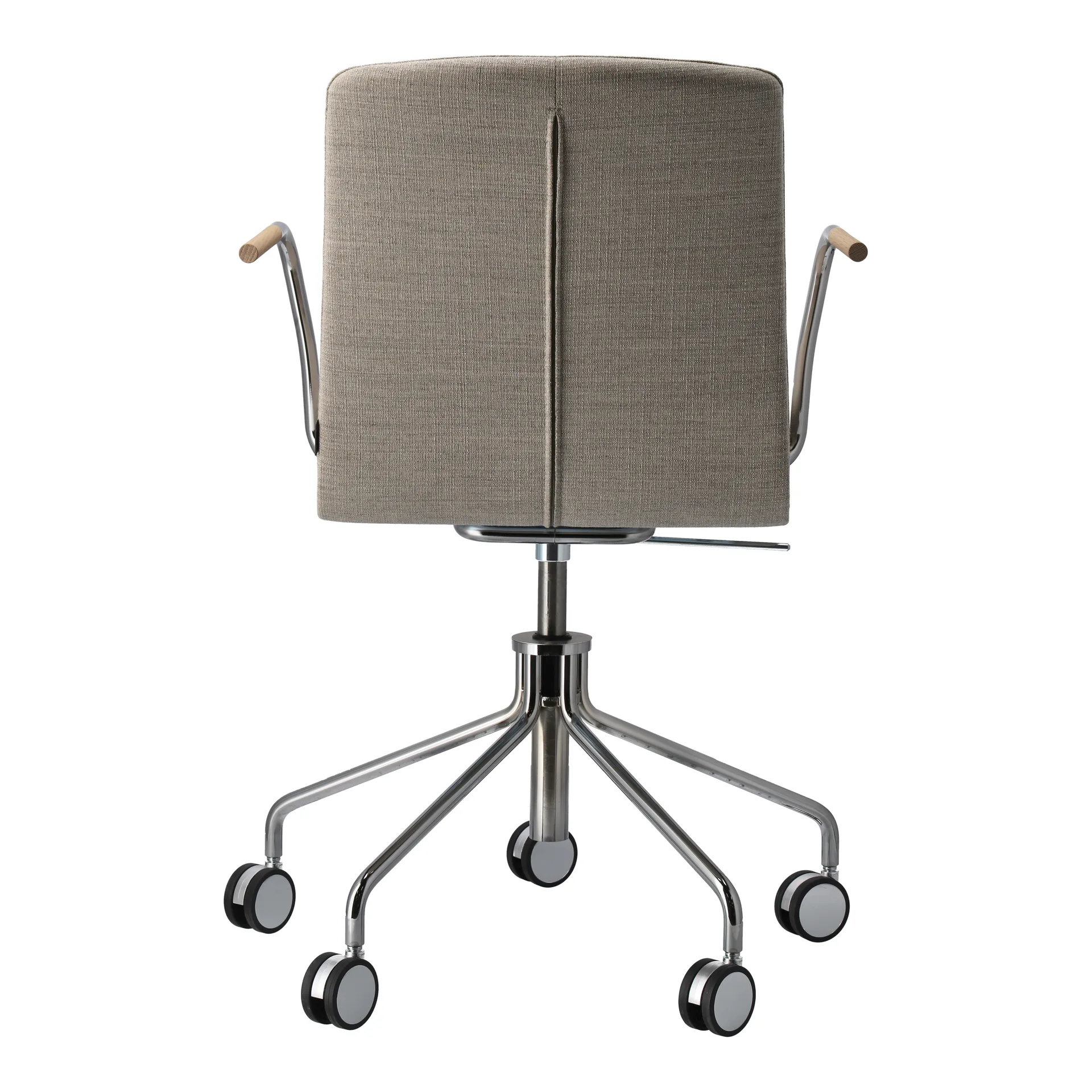 Day karmstol snurrstativ krom, Ek-natural-H&S-tyg foss 0212 Gärsnäs