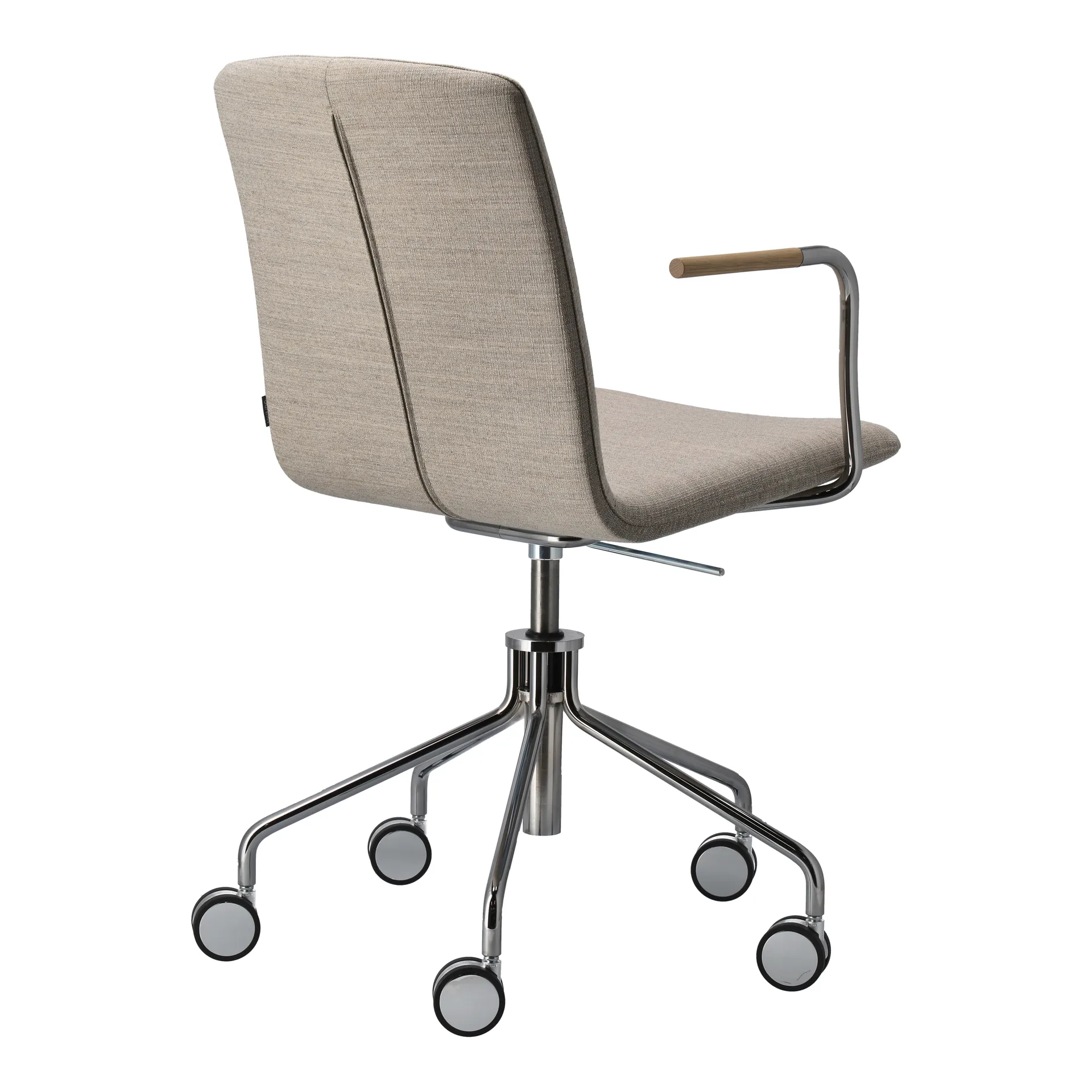 Day karmstol snurrstativ krom, Ek-natural-H&S-tyg foss 0212 Gärsnäs