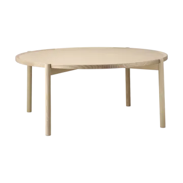 Elna soffbord - Ask-white-Ø90 cm - Gärsnäs