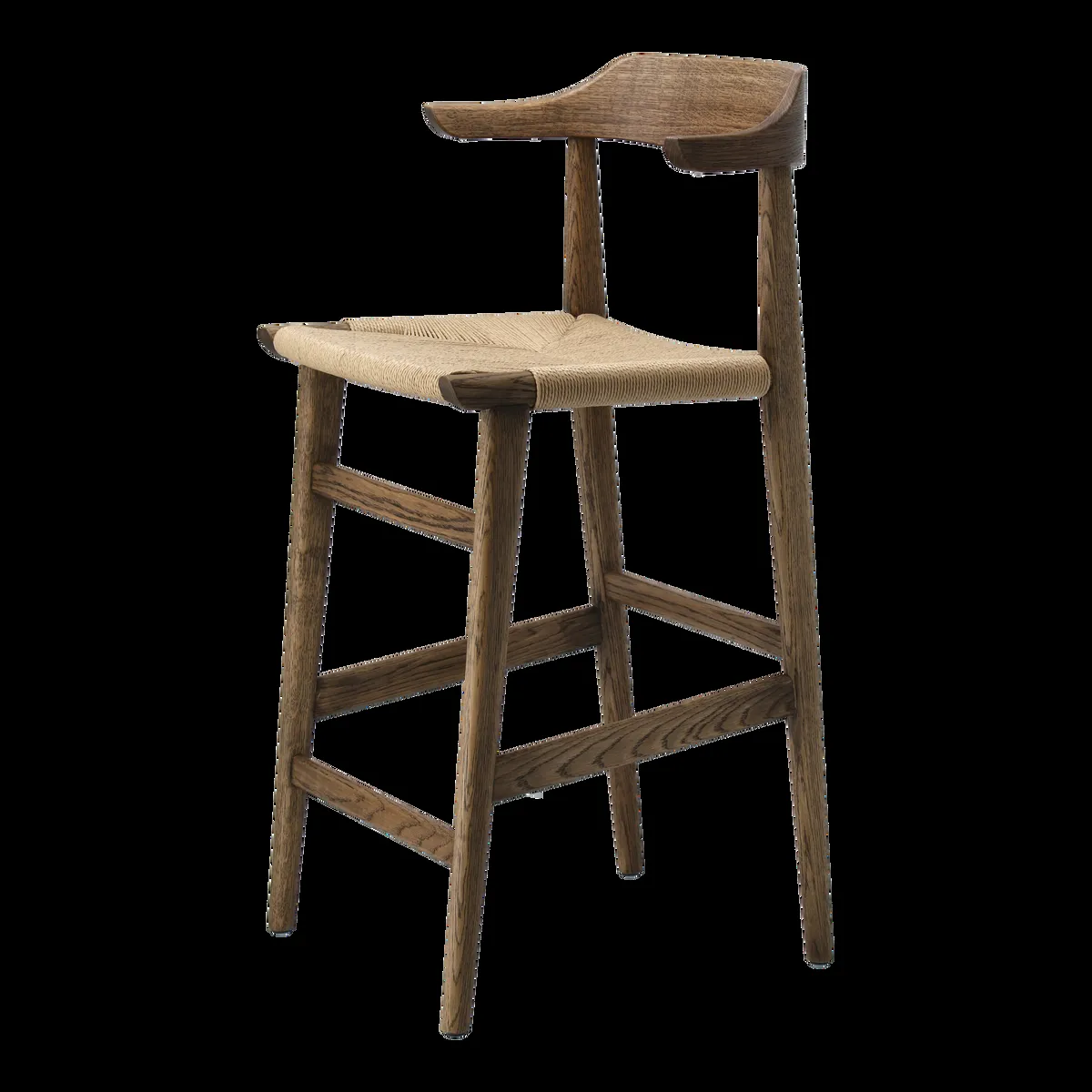 Gärsnäs Hedda barstol Ek-black-papperssnöre natur