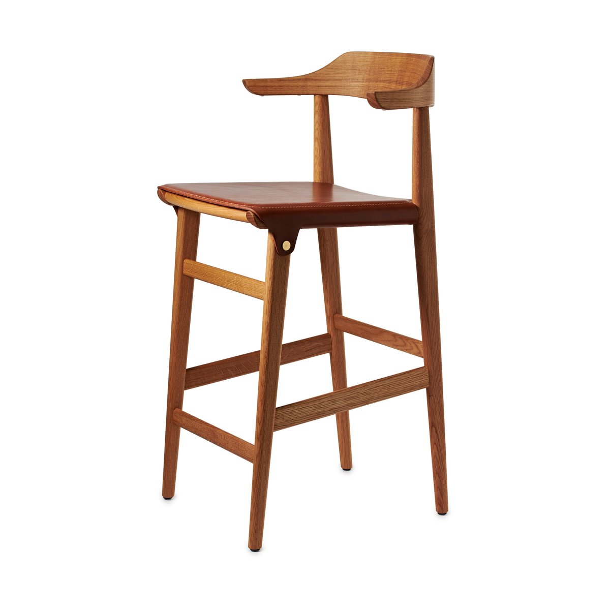 Gärsnäs Hedda barstol Ek-pure-tärnsjö läder cognac | Skandinavisk Design | Barstolar | Beige