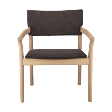 Vyn fåtölj klädd rygg och sits - Monocoat natural-Lido 46 mole - Gärsnäs