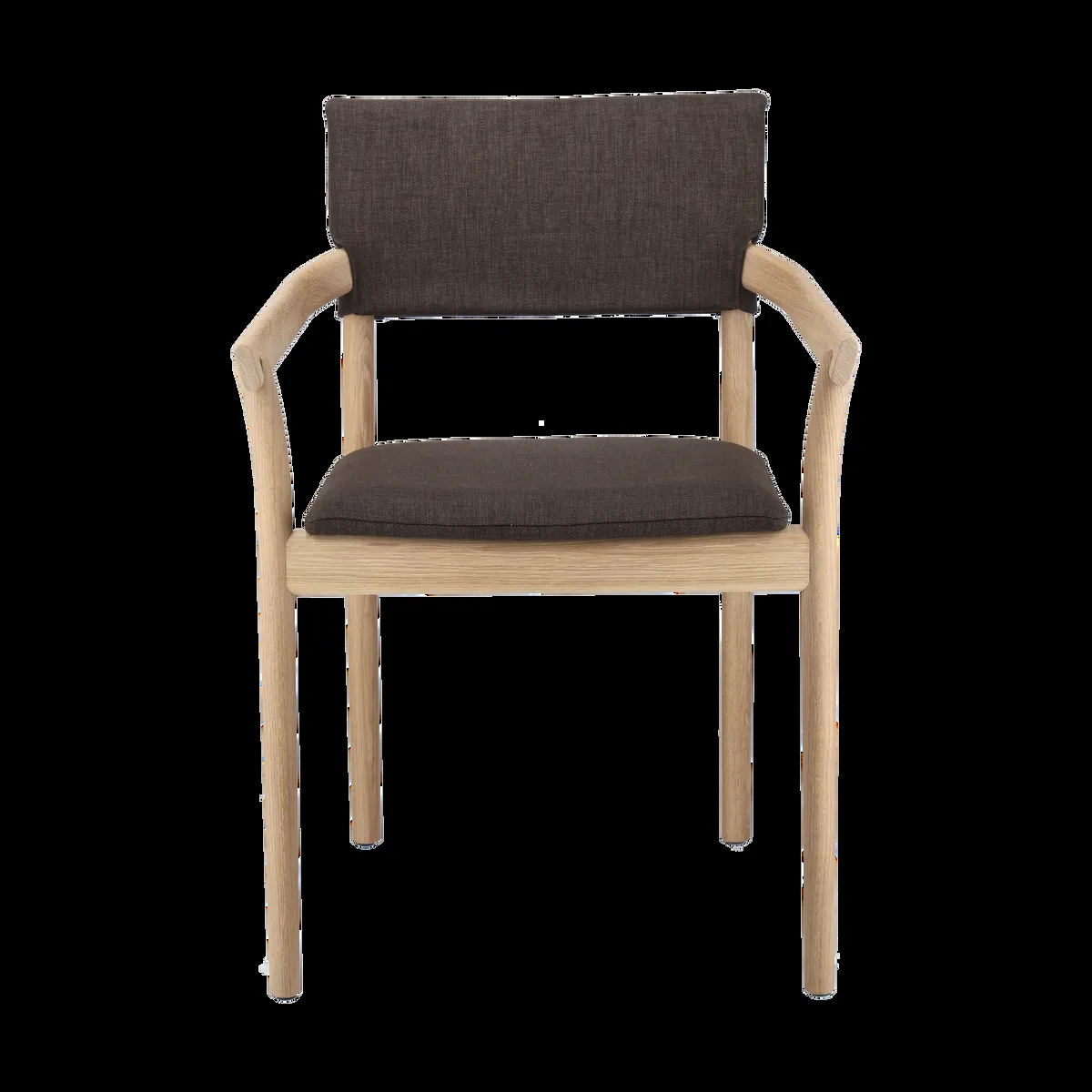 Gärsnäs Vyn karmstol klädd rygg och sits Monocoat natural-Lido 46 mole