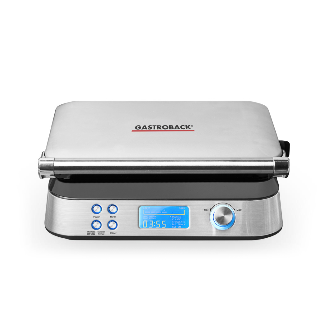 Gastroback 42424 våffeljärn Silver | Skandinavisk Design | Våffeljärn | Silverfärgad