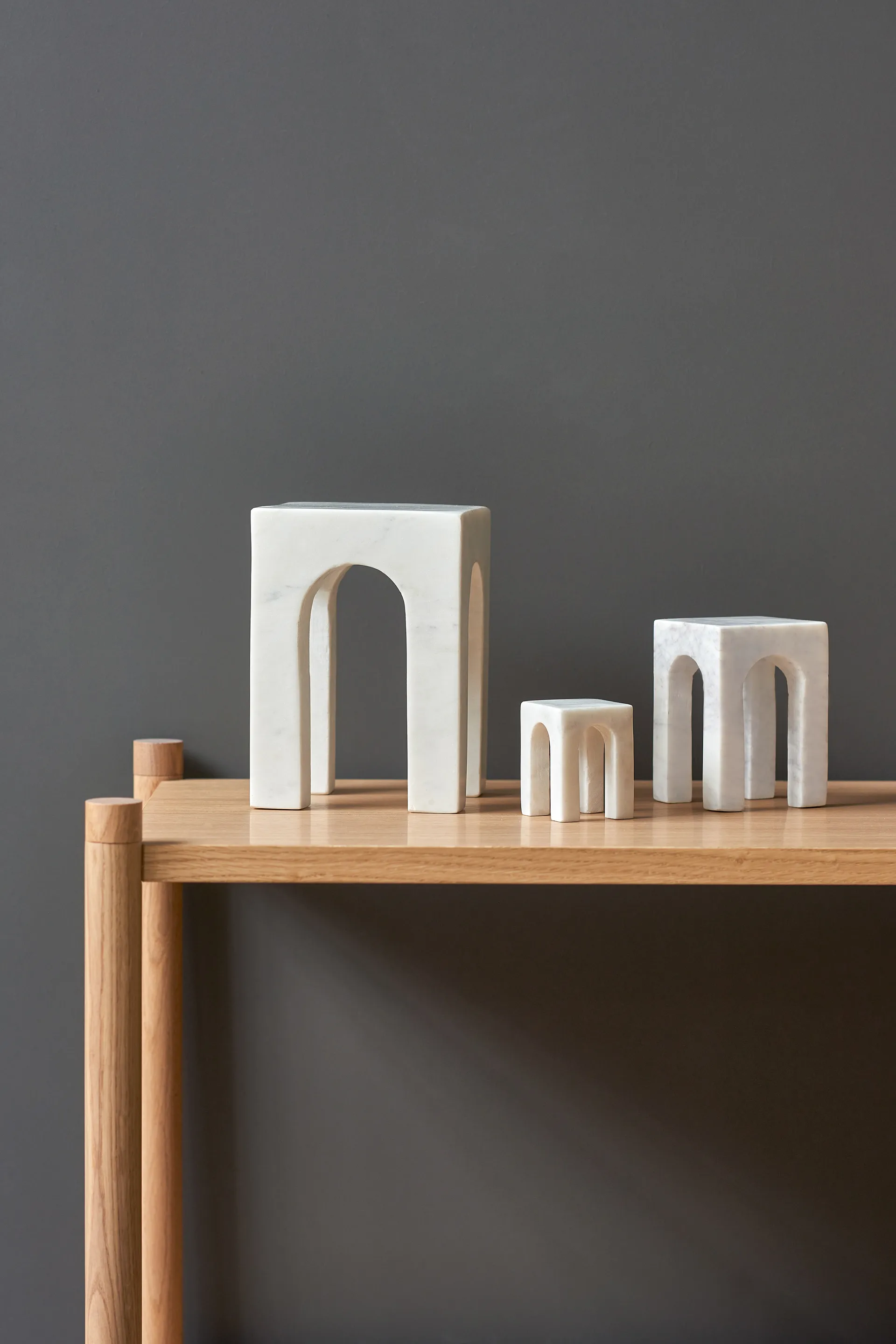 Arkis bokstöd 3 delar, Vit Gejst