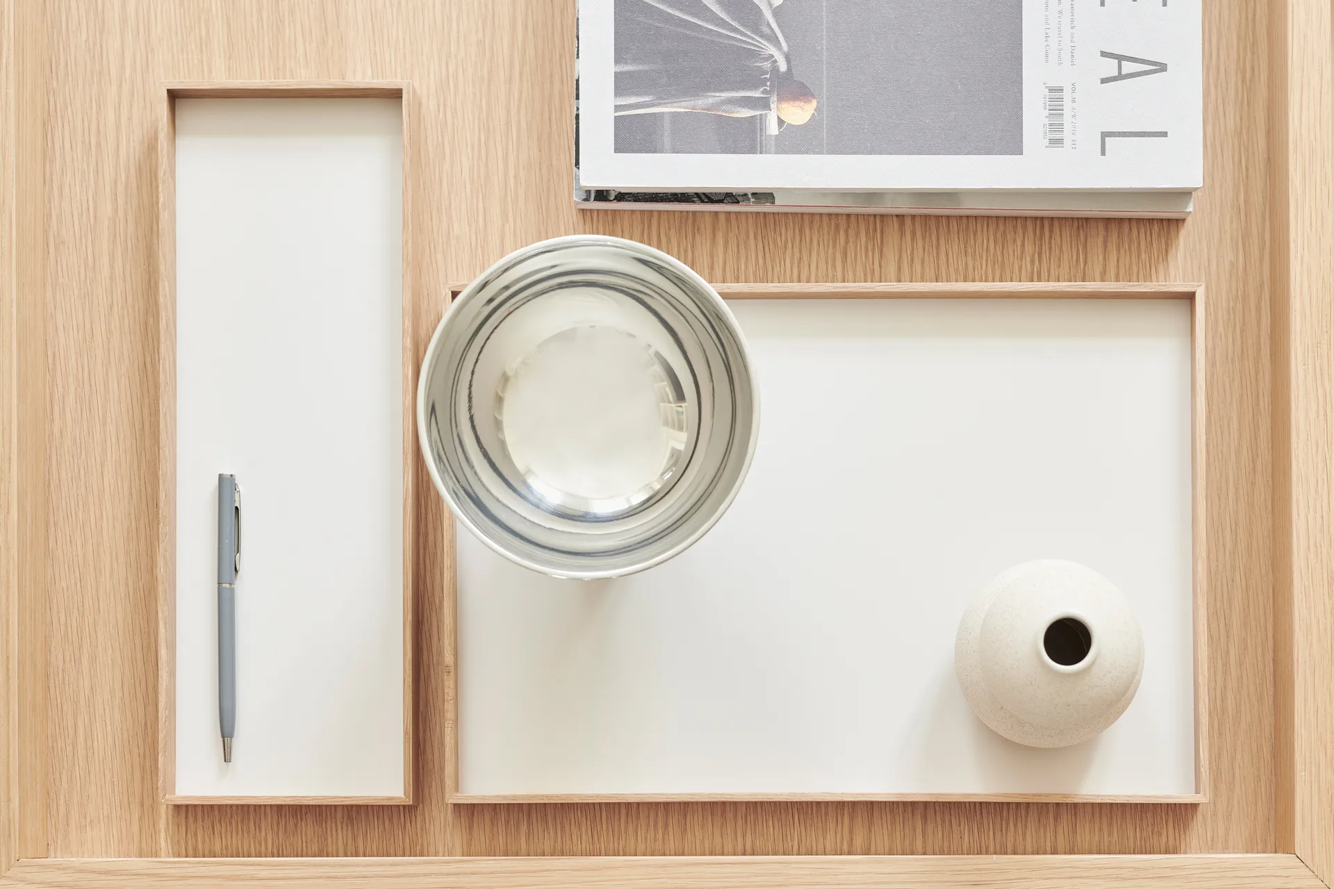 Frame bricka small 11x32,4 cm, Ek-beige Gejst