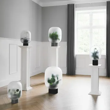 Nebl kruka med frostat glas stor Ø25 cm - Grå - Gejst