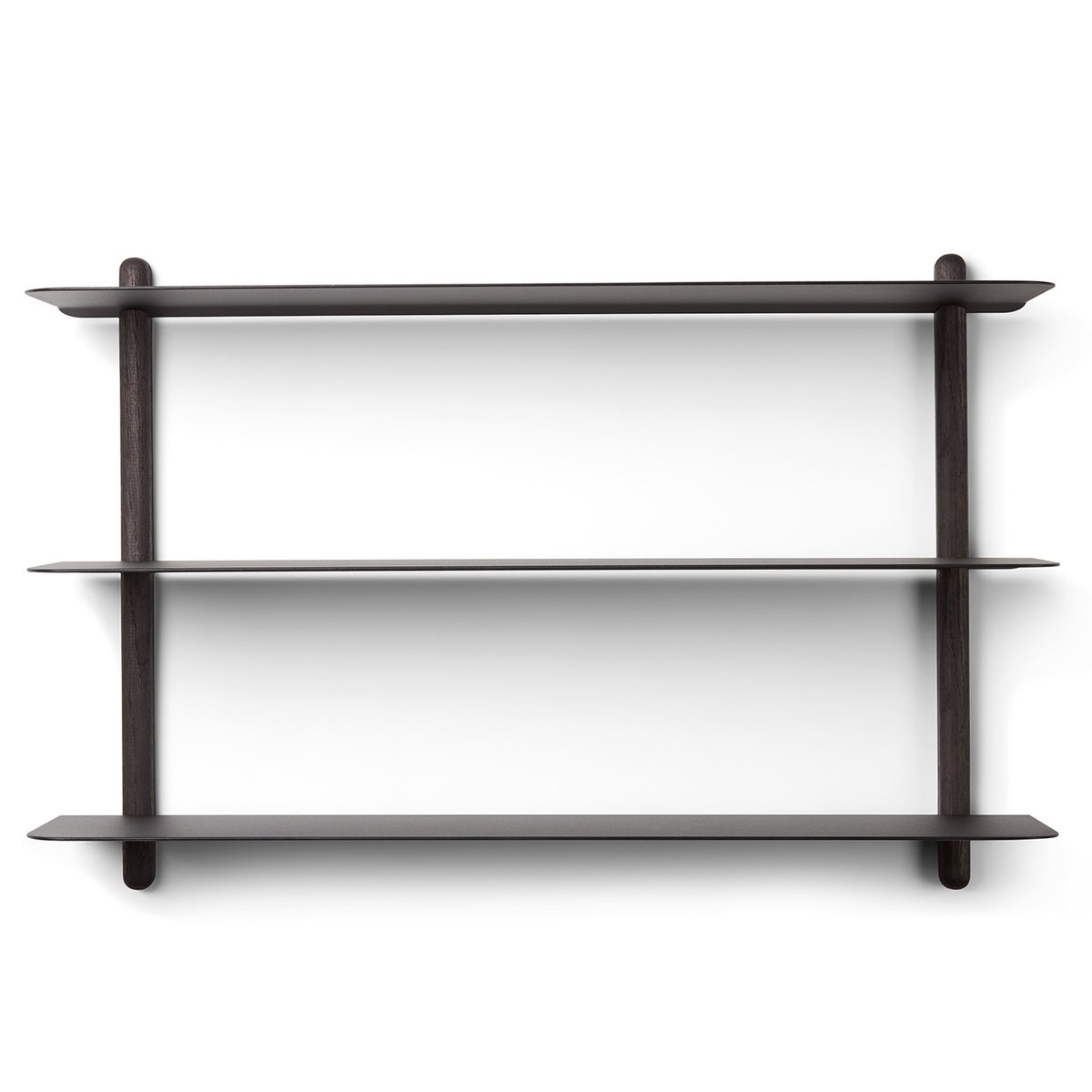 Gejst Nivo hylla A Svartbetsad ask-svart | Skandinavisk Design | Hyllor & Hyllsystem | Svart