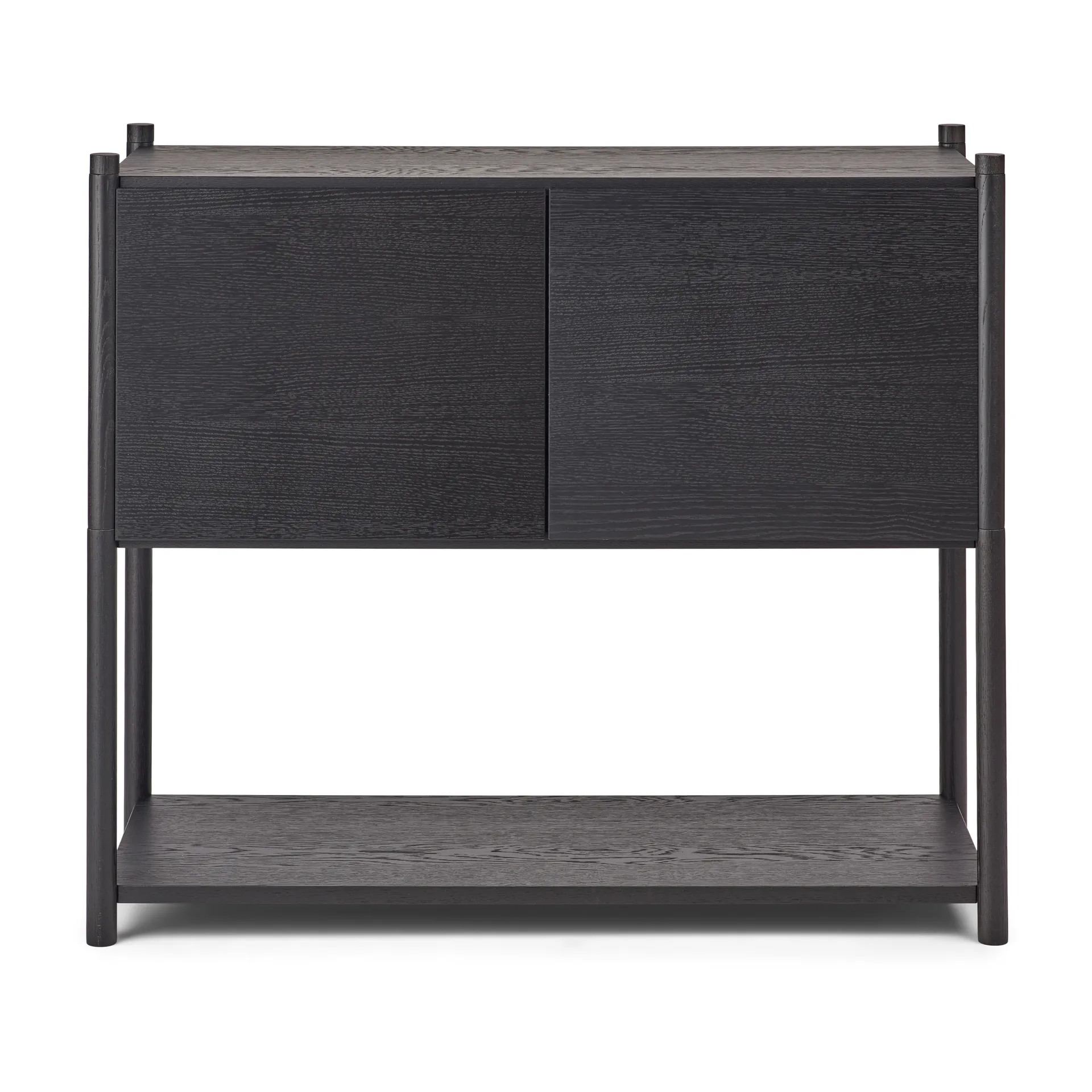 Sceene bookcase C, Svartbetsad ek Gejst