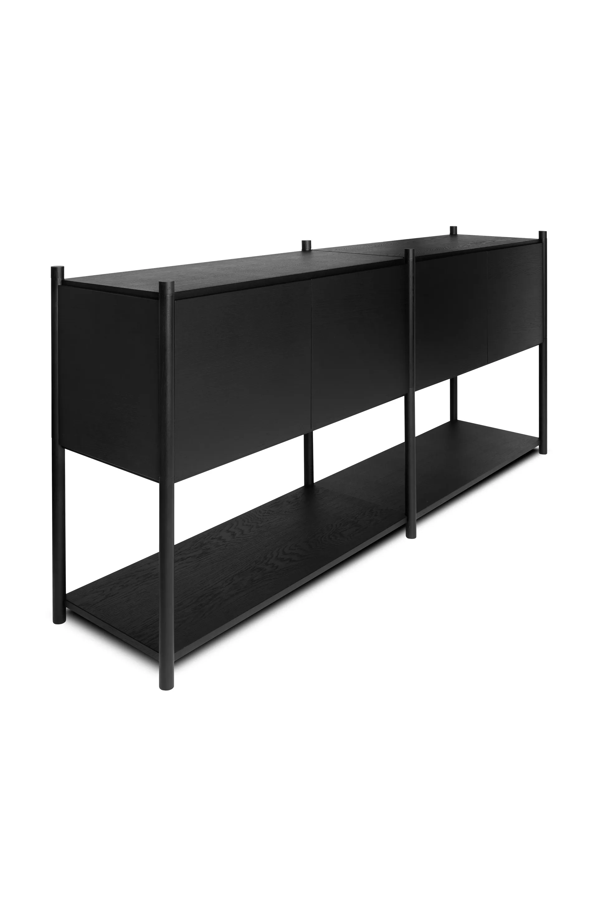 Sceene bookcase H, Svartbetsad ek Gejst