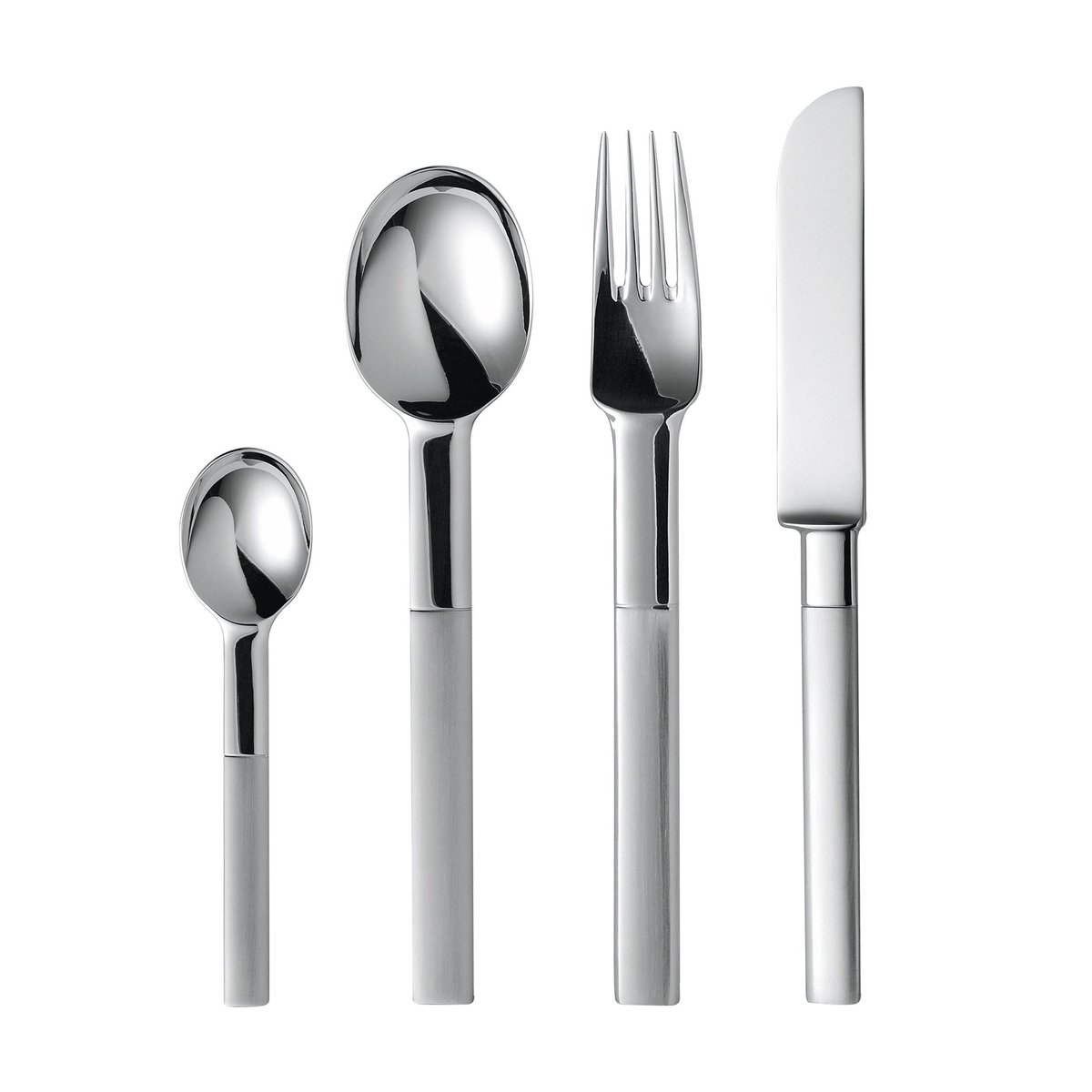 Gense Nobel bestickset 16 delar Rostfritt stål | Skandinavisk Design | Bestickset | Silverfärgad