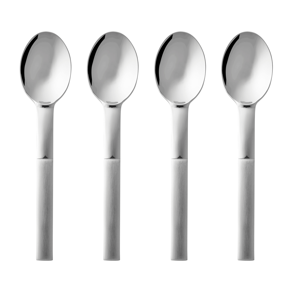 Gense Nobel för- & efterrättsskedar 4-pack 4-pack | Skandinavisk Design | Förrättsbestick | Silverfärgad