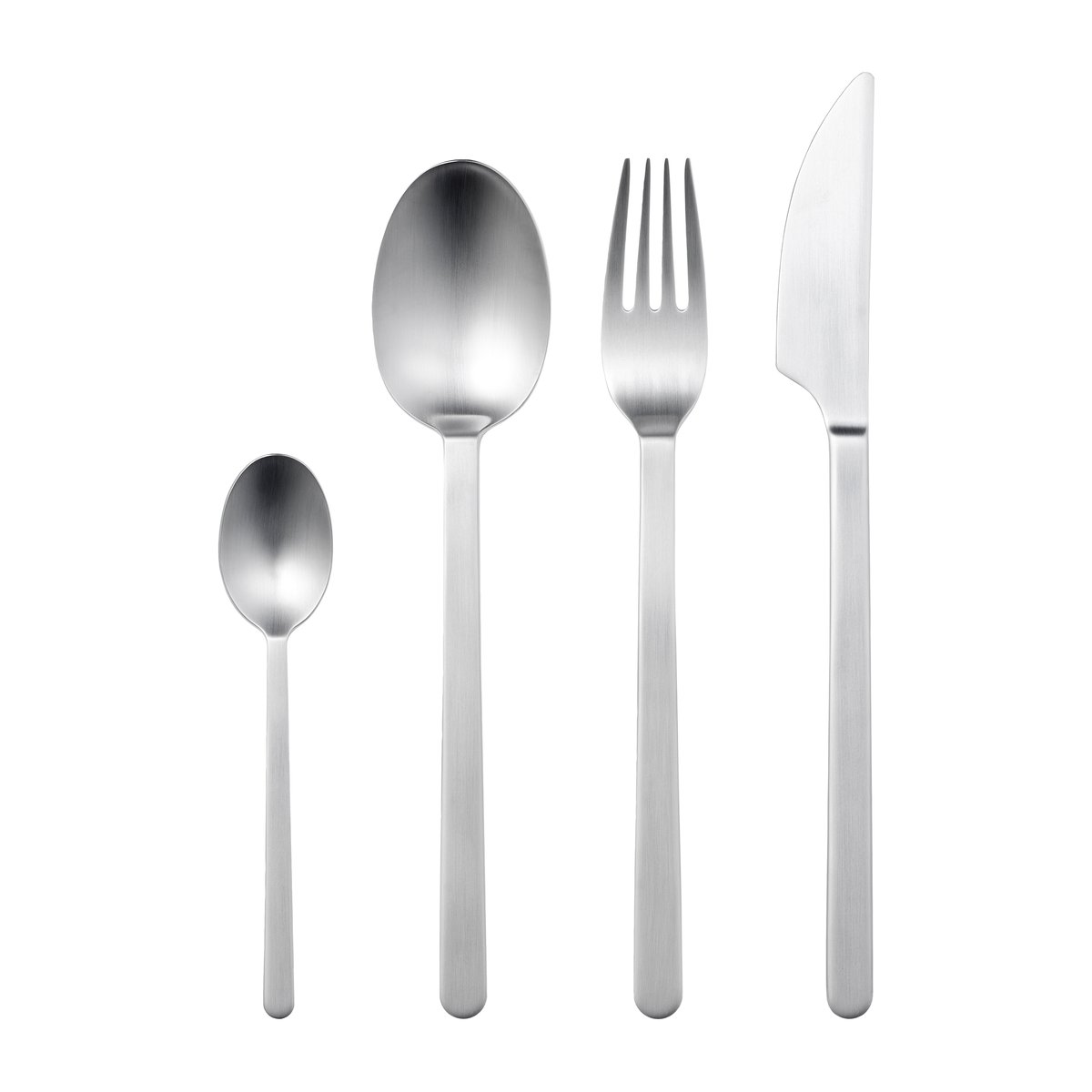 Gense Norm bestickset 16 delar Matt rostfritt stål | Skandinavisk Design | Bestickset | Silverfärgad