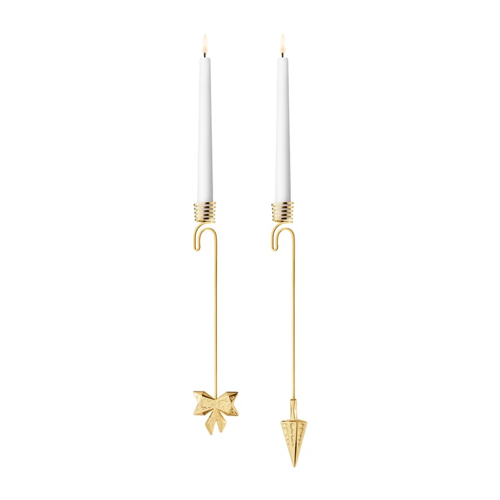 2022 Bow & Cone ljusstake hängande 2 delar, guldpläterat Georg Jensen