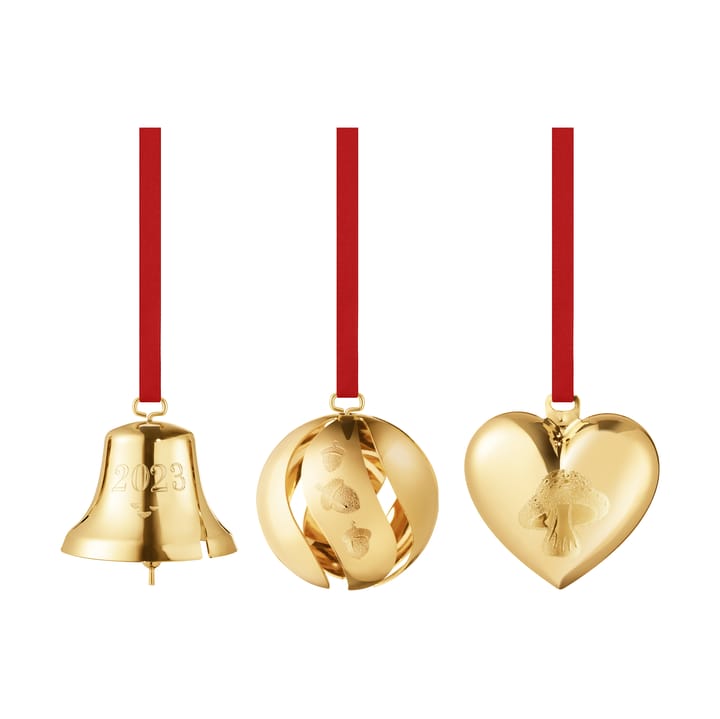 2023 års gåvoset 3-delar - Guldpläterat - Georg Jensen